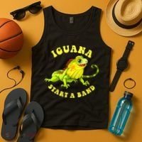 Iguana Start A Band Play On Words Pun Tank Top thumb 4