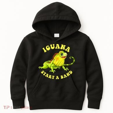 Iguana Start A Band Play On Words Pun Kids Hoodie