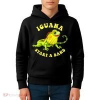 Iguana Start A Band Play On Words Pun Kids Hoodie thumb 4
