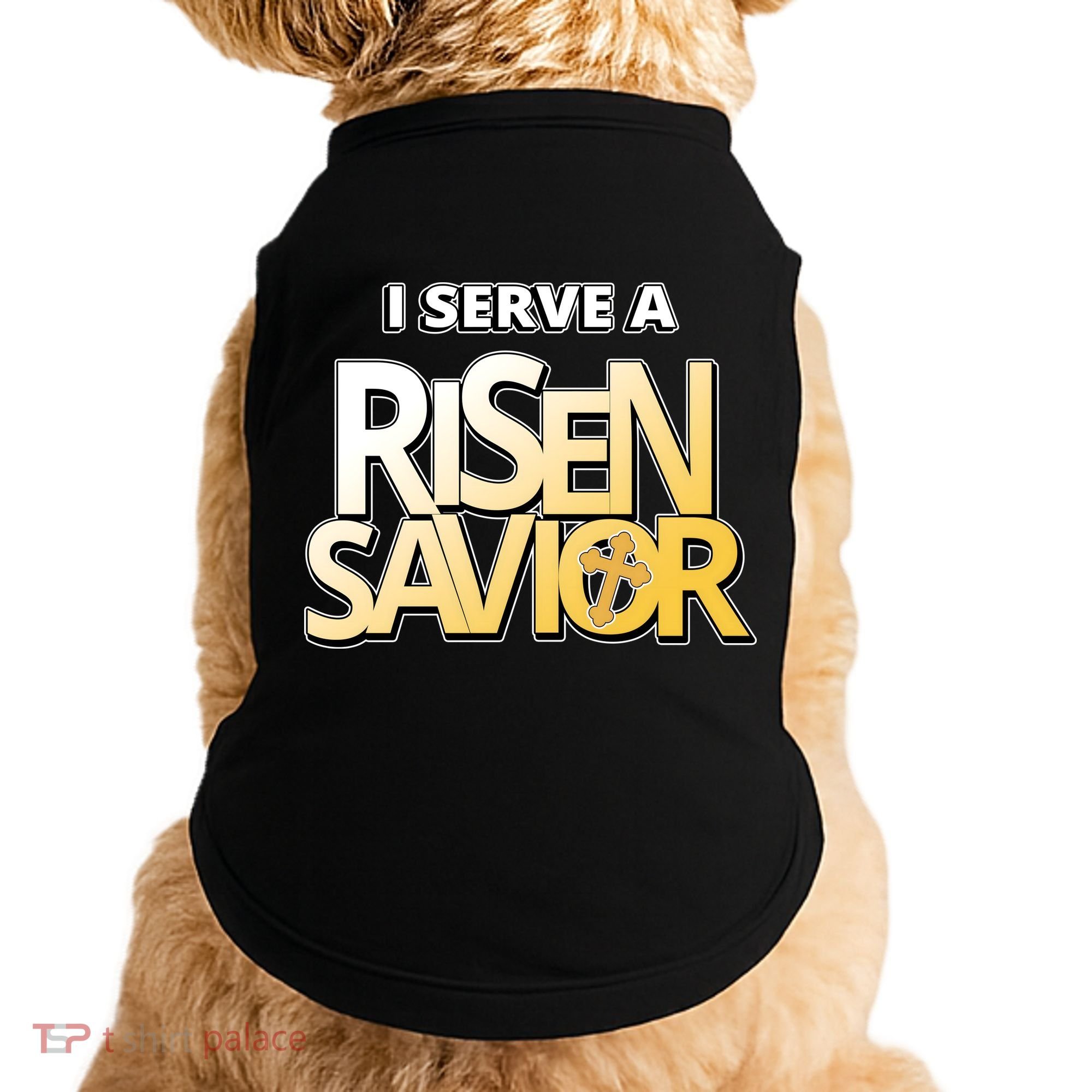 I Serve A Risen Savior Christian Faith Doggie Tank