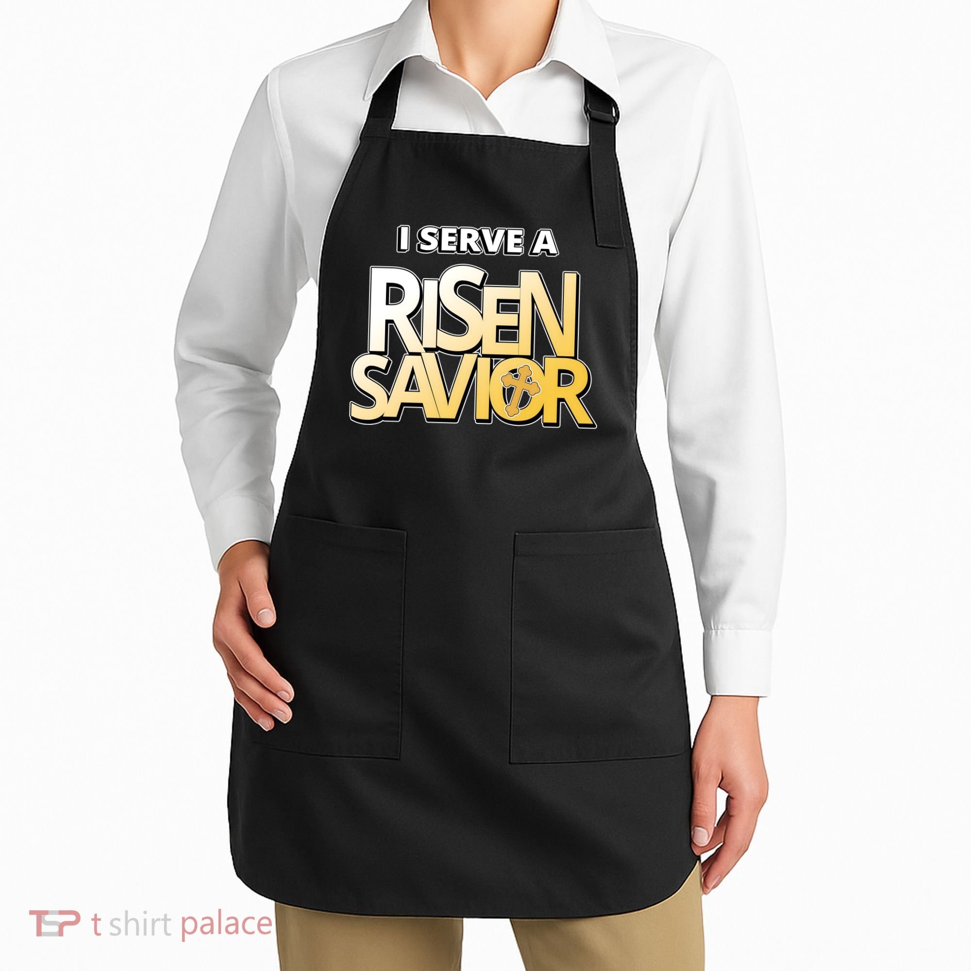 I Serve A Risen Savior Christian Faith Apron
