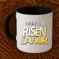 I Serve A Risen Savior Christian Faith Coffee Mug thumb 2