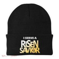 I Serve A Risen Savior Christian Faith Beanie thumb 0