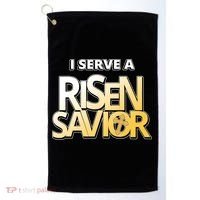 I Serve A Risen Savior Christian Faith Golf Towel thumb 0