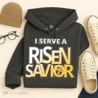 I Serve A Risen Savior Christian Faith Hoodie thumb 4