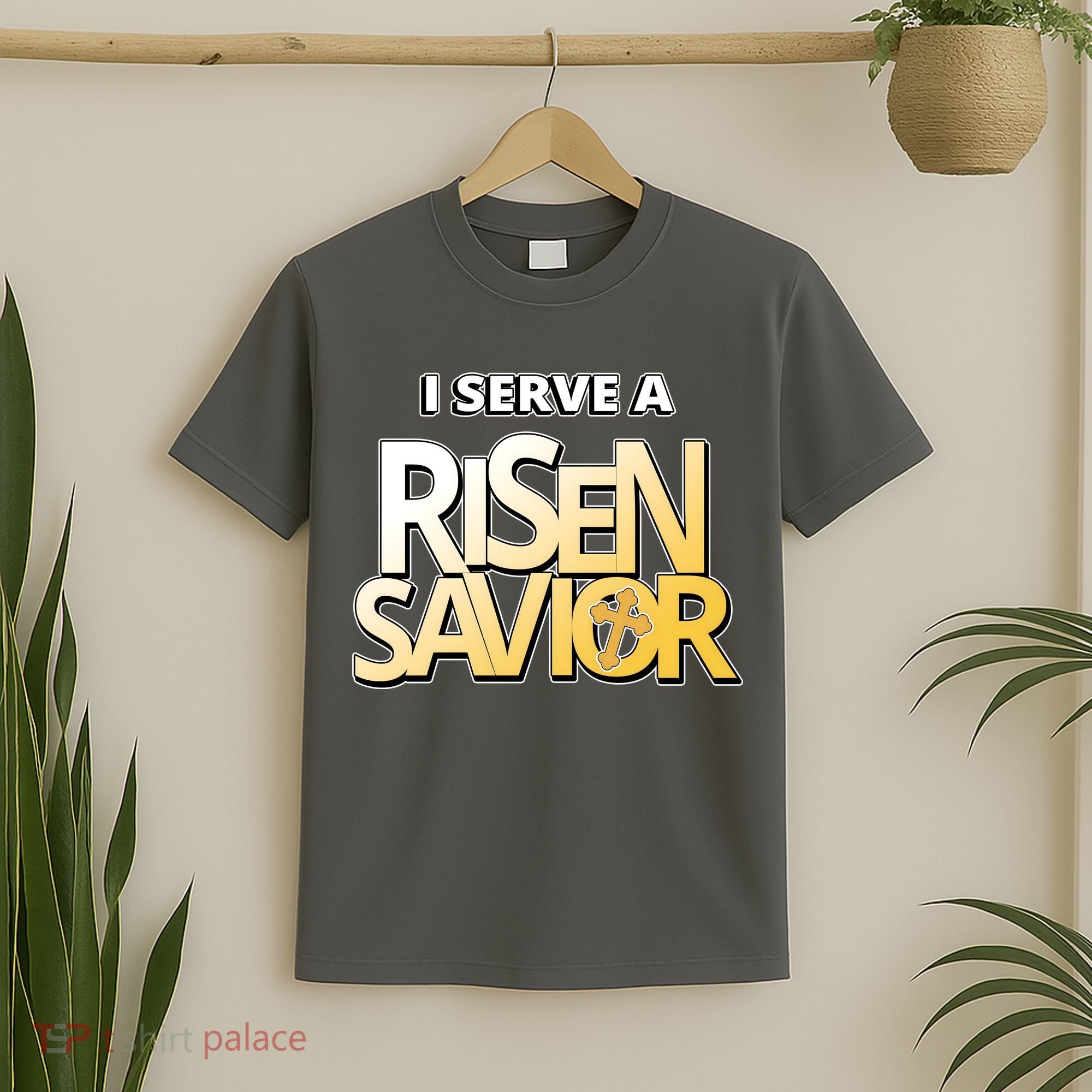 I Serve A Risen Savior Christian Faith T-Shirt