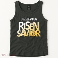 I Serve A Risen Savior Christian Faith Tank Top thumb 2