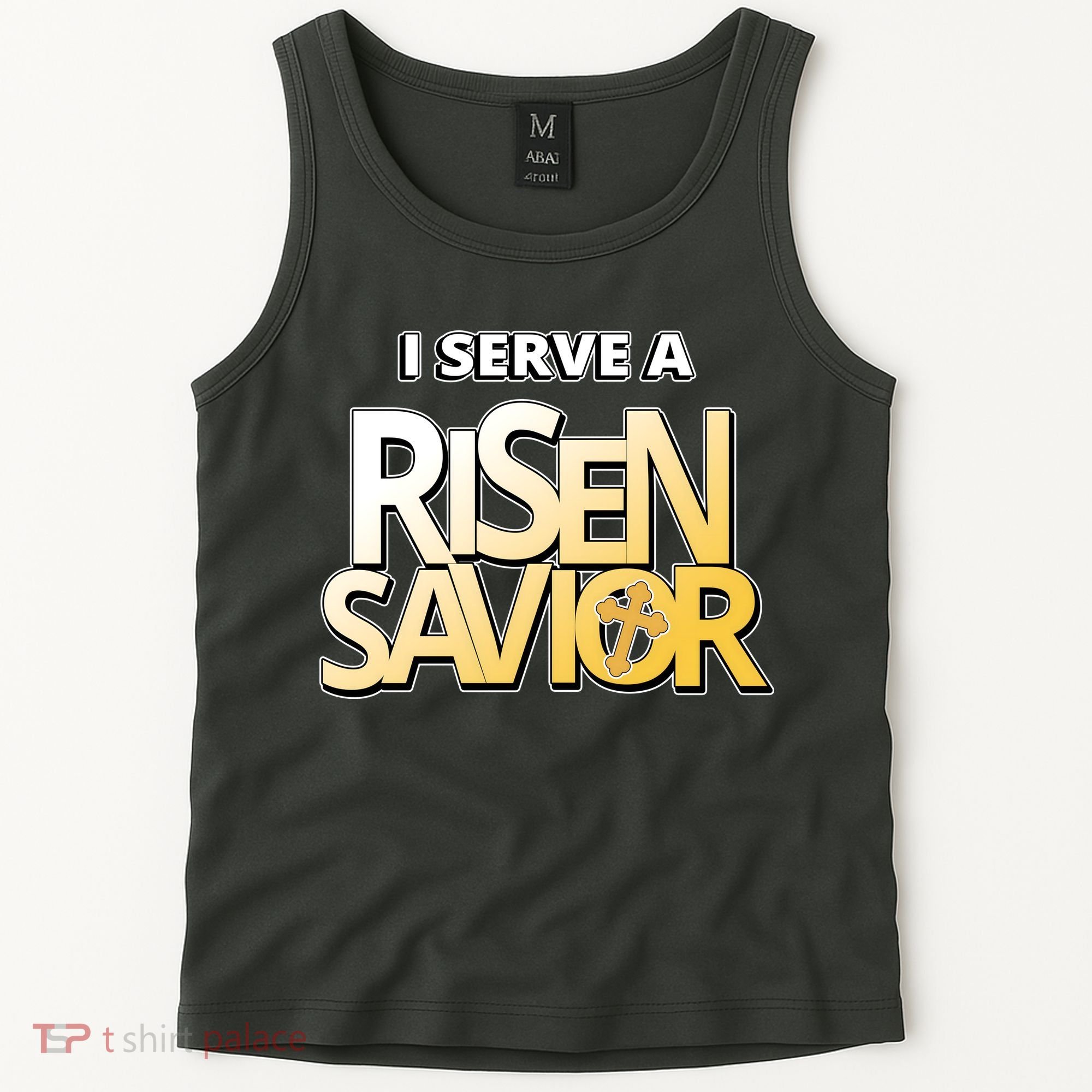 I Serve A Risen Savior Christian Faith Tank Top