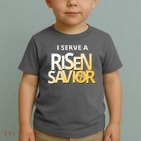 I Serve A Risen Savior Christian Faith Toddler T-Shirt thumb 2