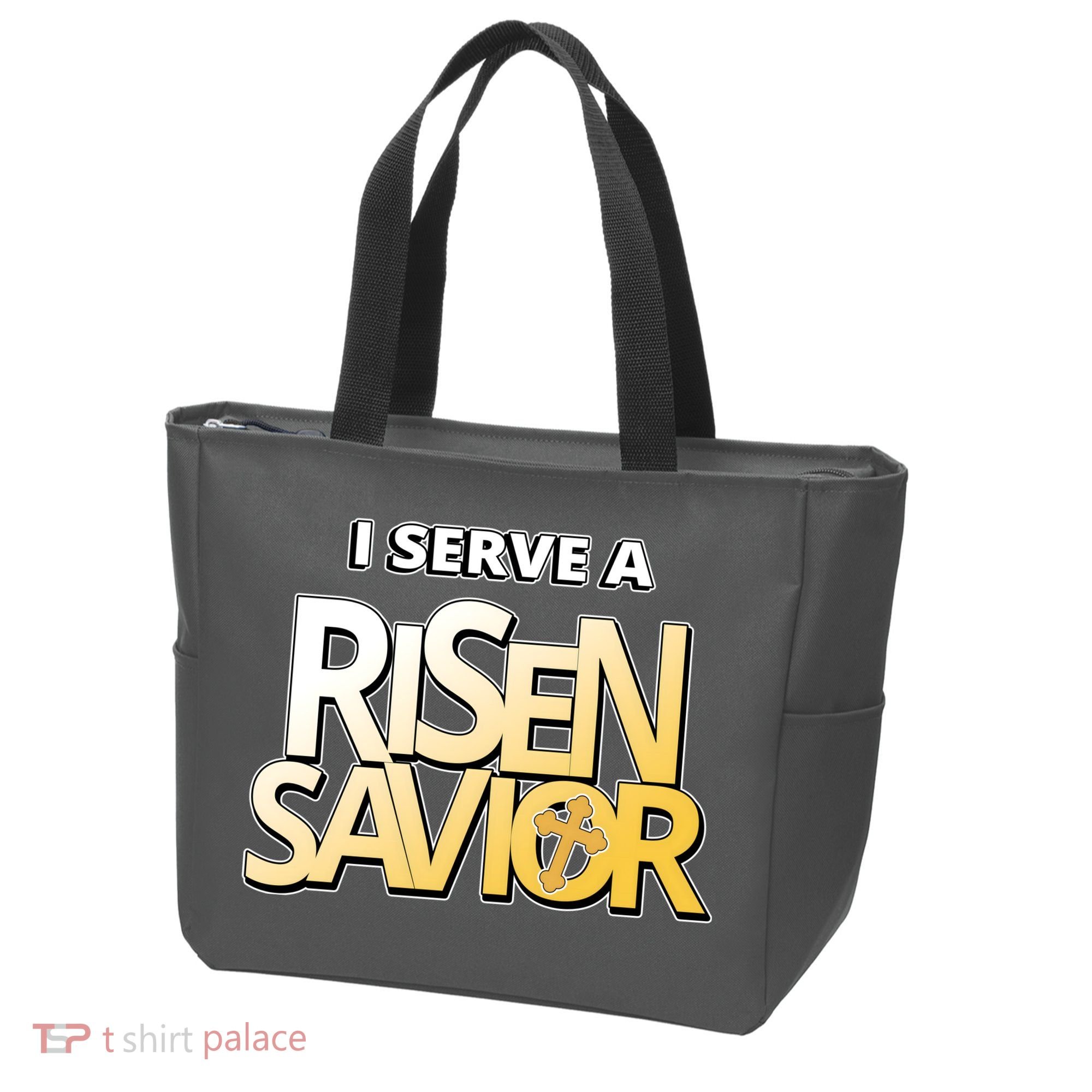 I Serve A Risen Savior Christian Faith Tote Bag