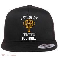 I Suck At Fantasy Football Flat Bill Trucker Hat thumb 0