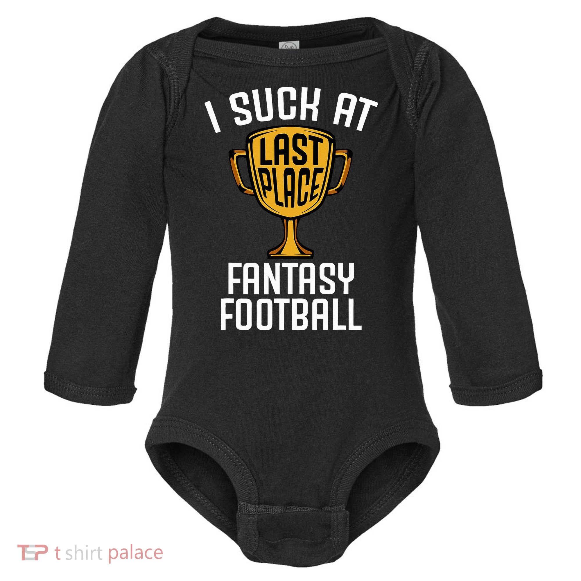 I Suck At Fantasy Football Baby Long Sleeve Bodysuit
