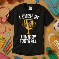 I Suck At Fantasy Football Kids T-Shirt thumb 3