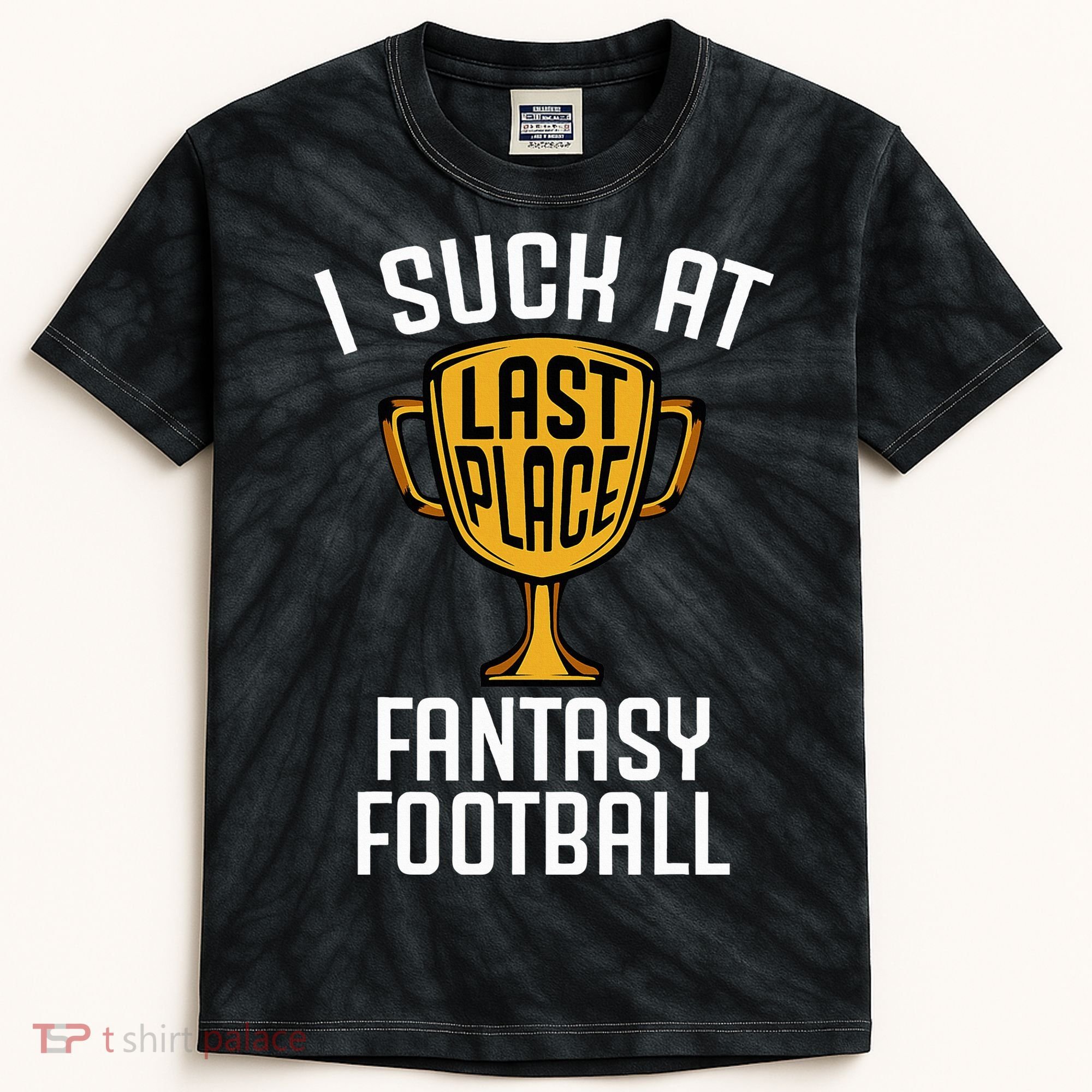 I Suck At Fantasy Football Kids Tie-Dye T-Shirt