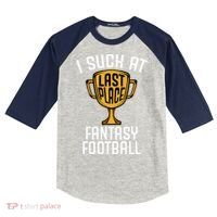 I Suck At Fantasy Football Kids Colorblock Raglan Jersey thumb 0