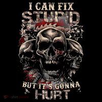 ICanFix Stupid But It's Gonna Hurt Cool Skull (On Back) Women's Hoodie thumb 2