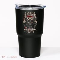 ICanFix Stupid But It's Gonna Hurt Cool Skull (On Back) Tumbler thumb 0