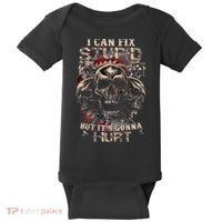 ICanFix Stupid But It's Gonna Hurt Cool Skull (On Back) Baby Bodysuit thumb 0