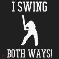 I Swing Both Ways Cricket With An Axe Bisexual LGBT Pride Women's Sweatshirt thumb 2
