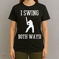 I Swing Both Ways Cricket With An Axe Bisexual LGBT Pride T-Shirt thumb 4