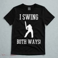 I Swing Both Ways Cricket With An Axe Bisexual LGBT Pride T-Shirt thumb 5