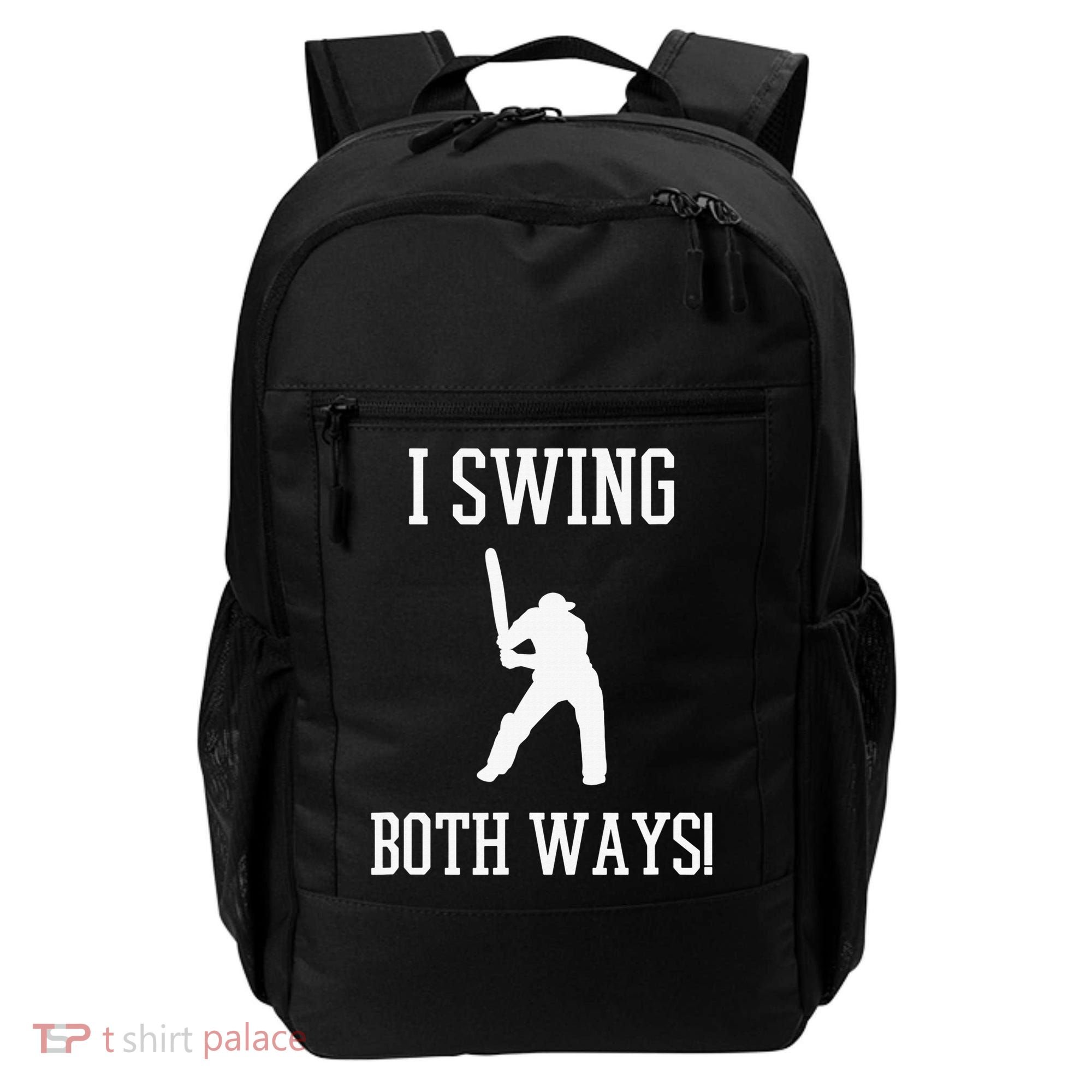 I Swing Both Ways Cricket With An Axe Bisexual LGBT Pride Backpack