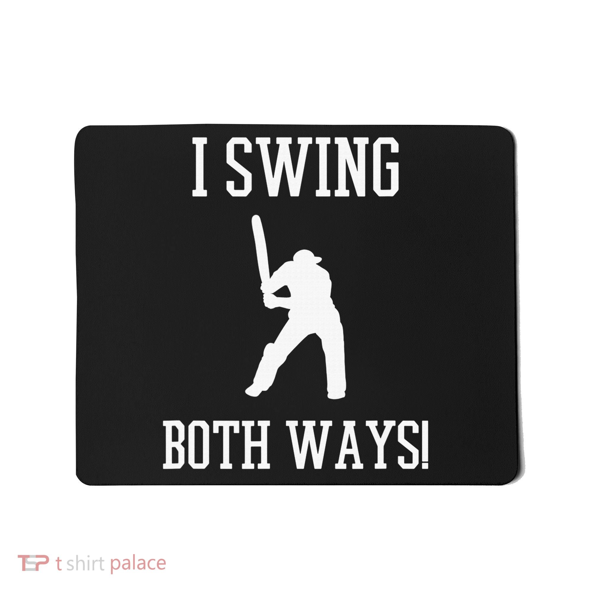 I Swing Both Ways Cricket With An Axe Bisexual LGBT Pride Mousepad