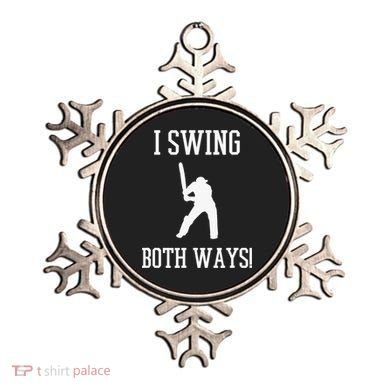 I Swing Both Ways Cricket With An Axe Bisexual LGBT Pride Ornament