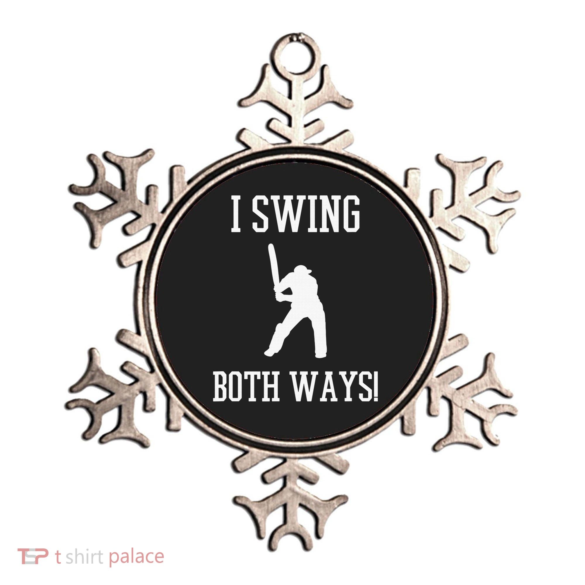 I Swing Both Ways Cricket With An Axe Bisexual LGBT Pride Ornament