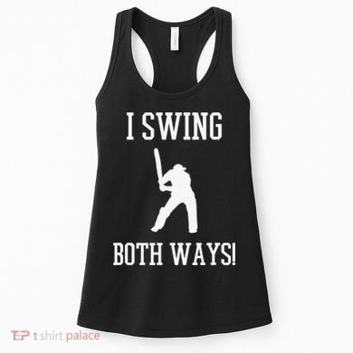 I Swing Both Ways Cricket With An Axe Bisexual LGBT Pride Women's Tank Top