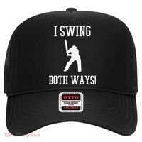 I Swing Both Ways Cricket With An Axe Bisexual LGBT Pride Hat thumb 0