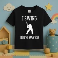 I Swing Both Ways Cricket With An Axe Bisexual LGBT Pride Toddler T-Shirt thumb 3