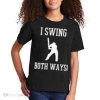 I Swing Both Ways Cricket With An Axe Bisexual LGBT Pride Kids T-Shirt thumb 2