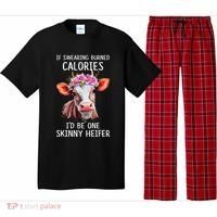 If Swearing Burned Calories I’D Be One Skinny Heifer Pajama Set thumb 0
