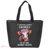 If Swearing Burned Calories I’D Be One Skinny Heifer Tote Bag thumb 0