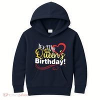 In September Birthday Queens Are Born Kids Hoodie thumb 0