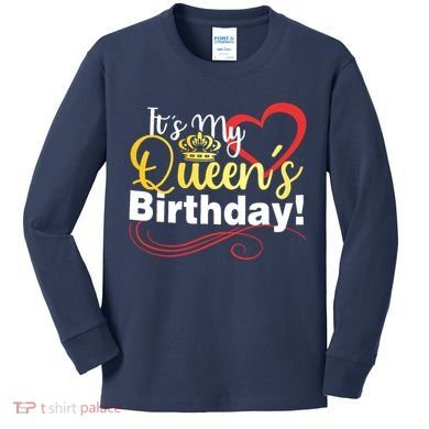 In September Birthday Queens Are Born Kids Long Sleeve Shirt