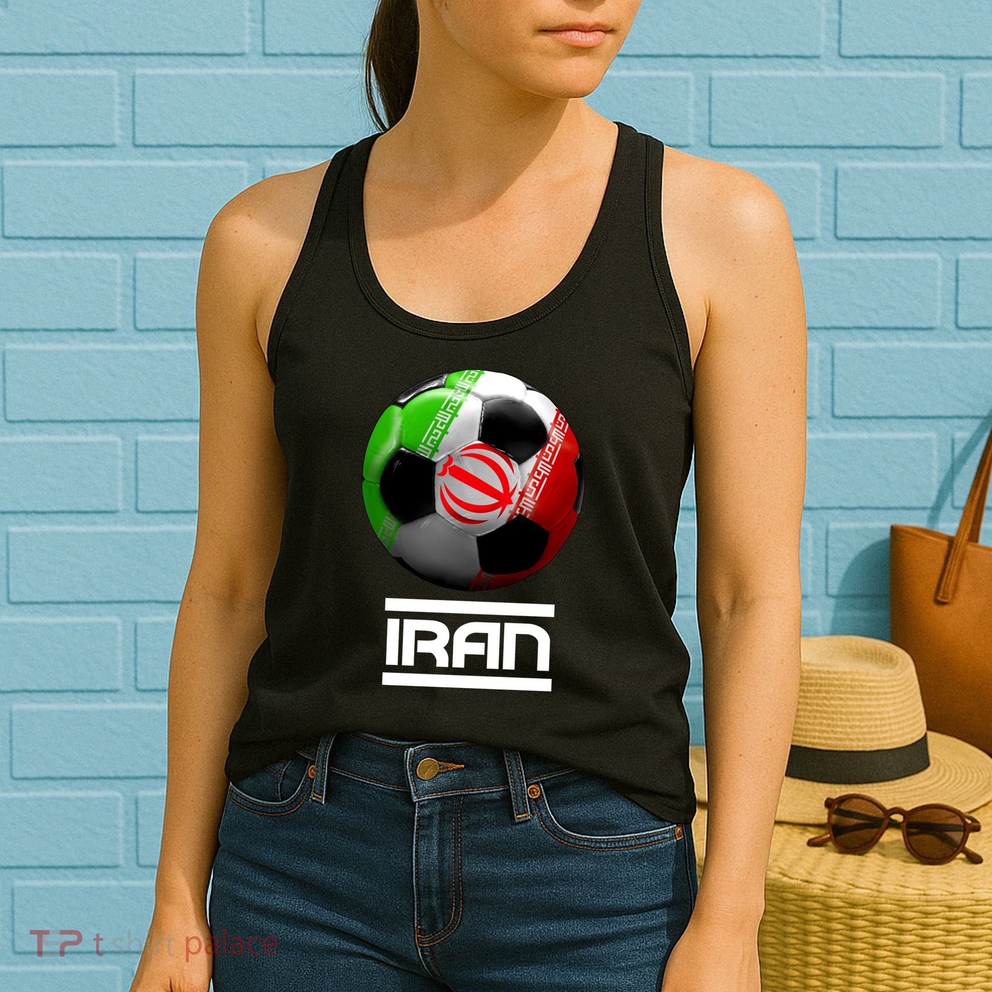 Iran Soccer Ball Women's Tank Top