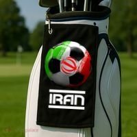 Iran Soccer Ball Golf Towel thumb 2