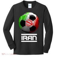 Iran Soccer Ball Kids Long Sleeve Shirt thumb 0