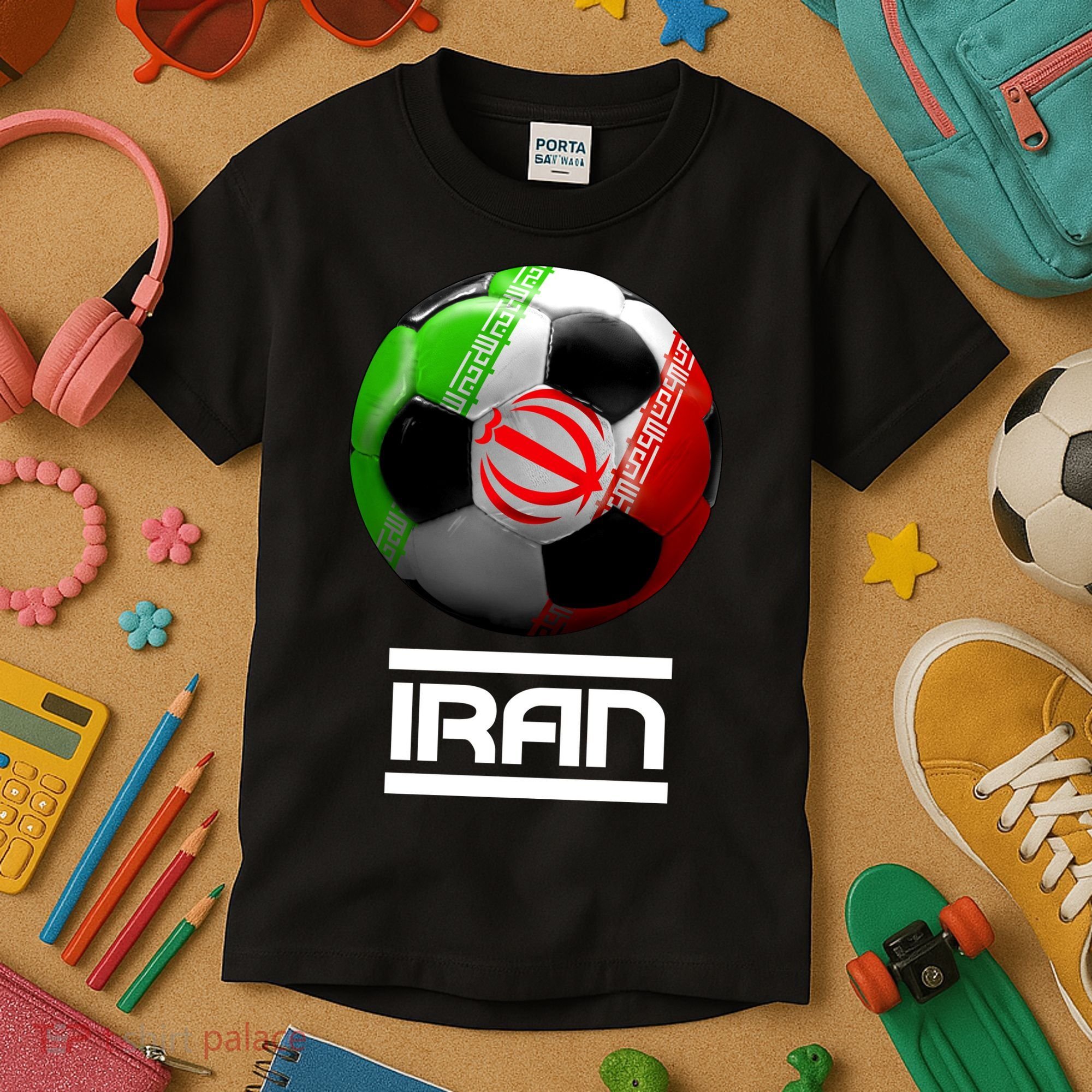 Iran Soccer Ball Kids T-Shirt