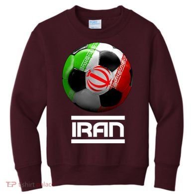 Iran Soccer Ball Kids Sweatshirt