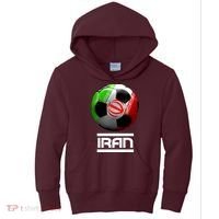 Iran Soccer Ball Kids Hoodie thumb 0