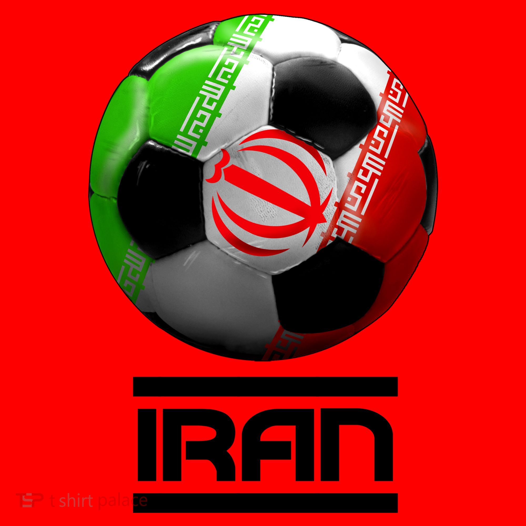 Iran Soccer Ball Santa Hat