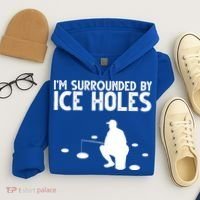 I'm Surrounded By Ice Holes Fishing Hoodie thumb 4