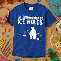 I'm Surrounded By Ice Holes Fishing Kids T-Shirt thumb 3