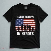 I Still Believe In Heroes Usa Flag T-Shirt thumb 5