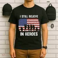 I Still Believe In Heroes Usa Flag T-Shirt thumb 6