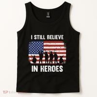 I Still Believe In Heroes Usa Flag Tank Top thumb 2