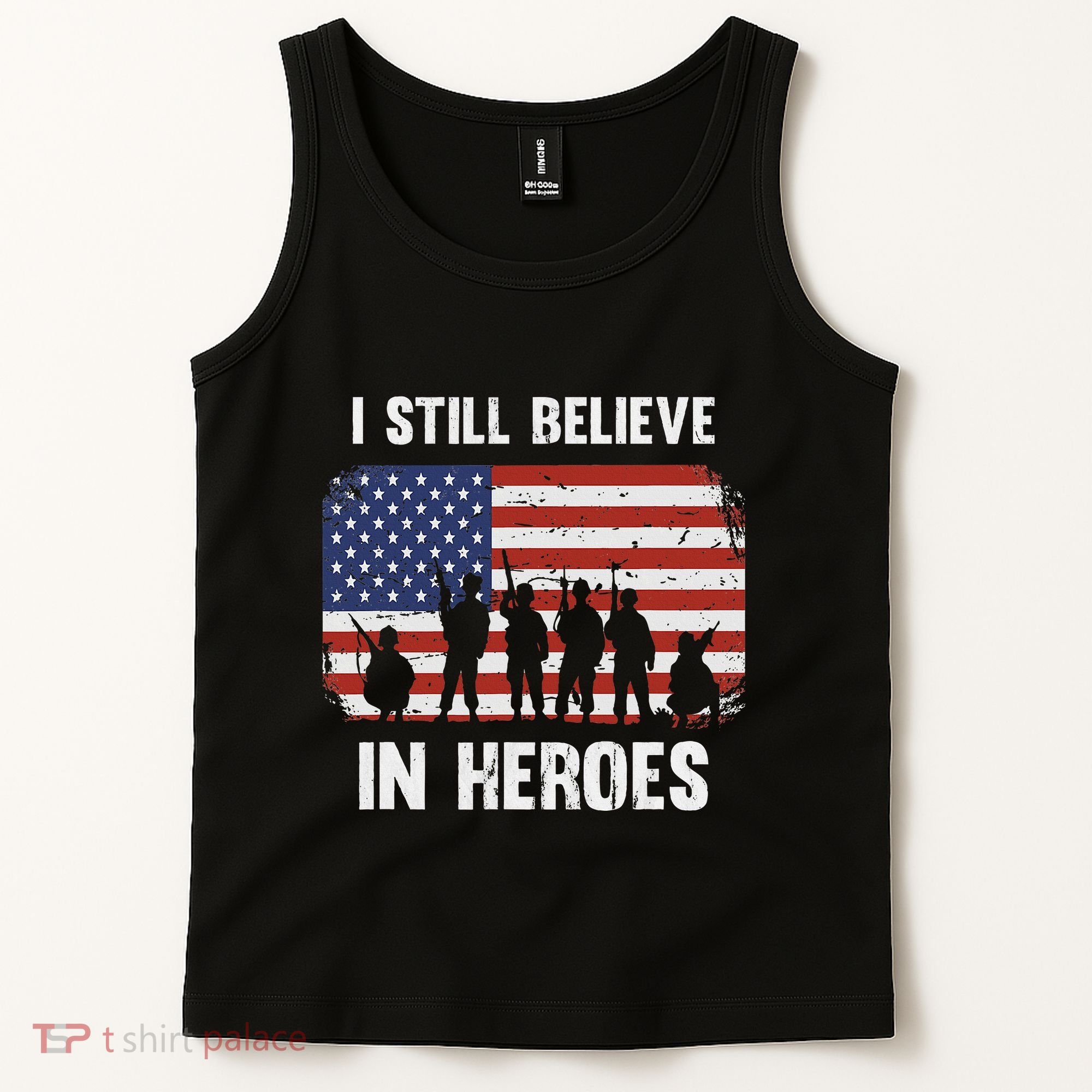 I Still Believe In Heroes Usa Flag Tank Top